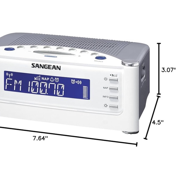 Sangean RCR-22 FM-RDS (RBDS) AM Aux-in Tuning Clock Radio with Radio clock - Picture 3 of 4